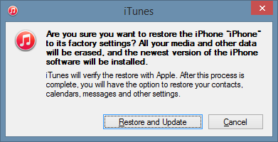 Опции восстановления iPhone