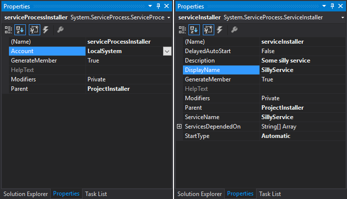 Visual Studio - Installer Properties