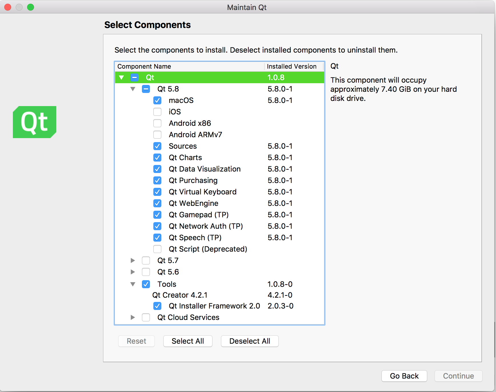 Install Qt on Mac OS