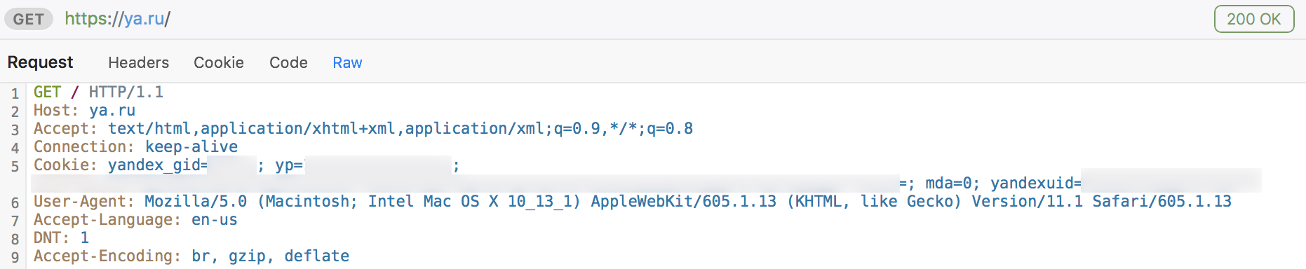 Proxie packet view