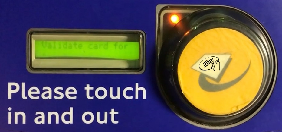 TfL contactless payment terminal