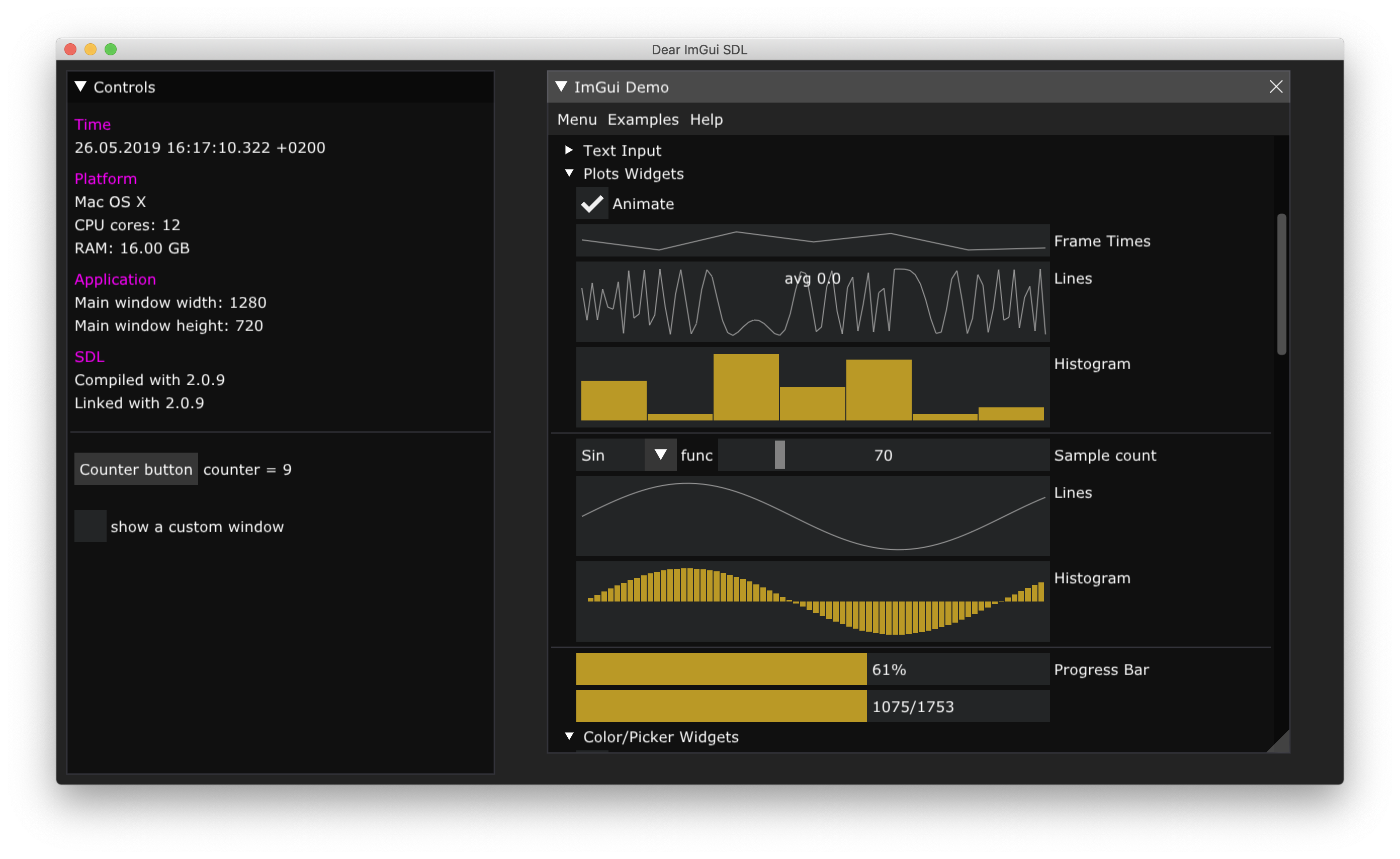 SDL and Dear ImGui