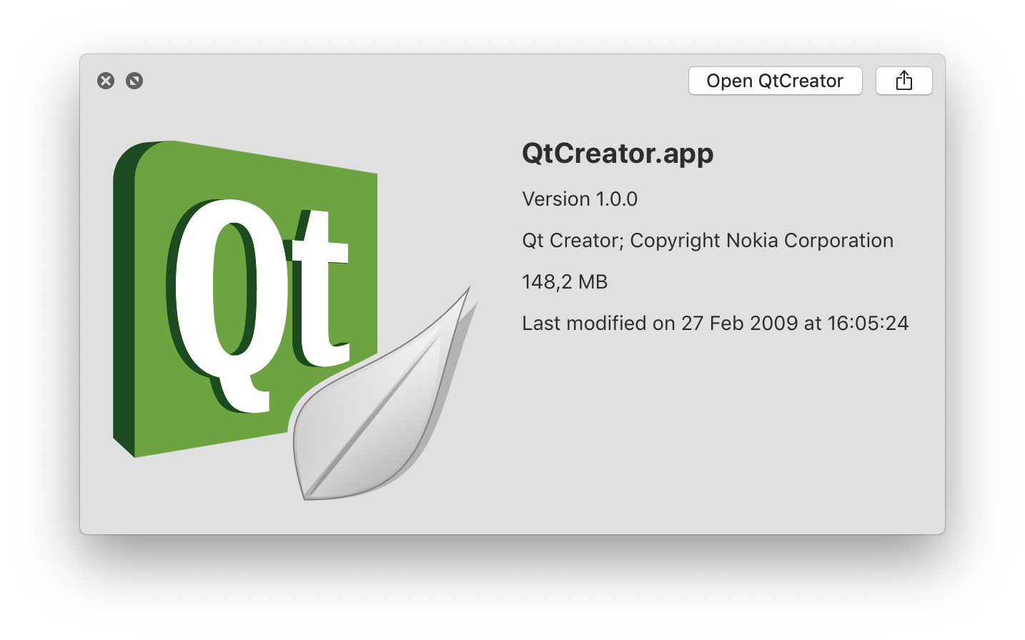 Qt Creator 1.0.0 icon