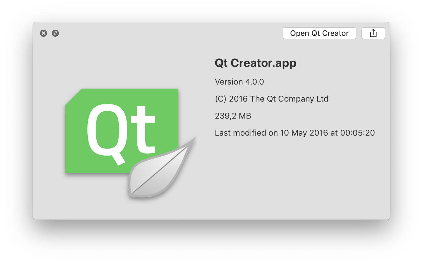 Qt Creator 4.0.0 icon