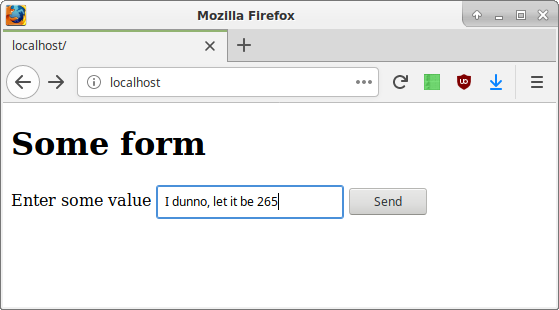 HTML form input