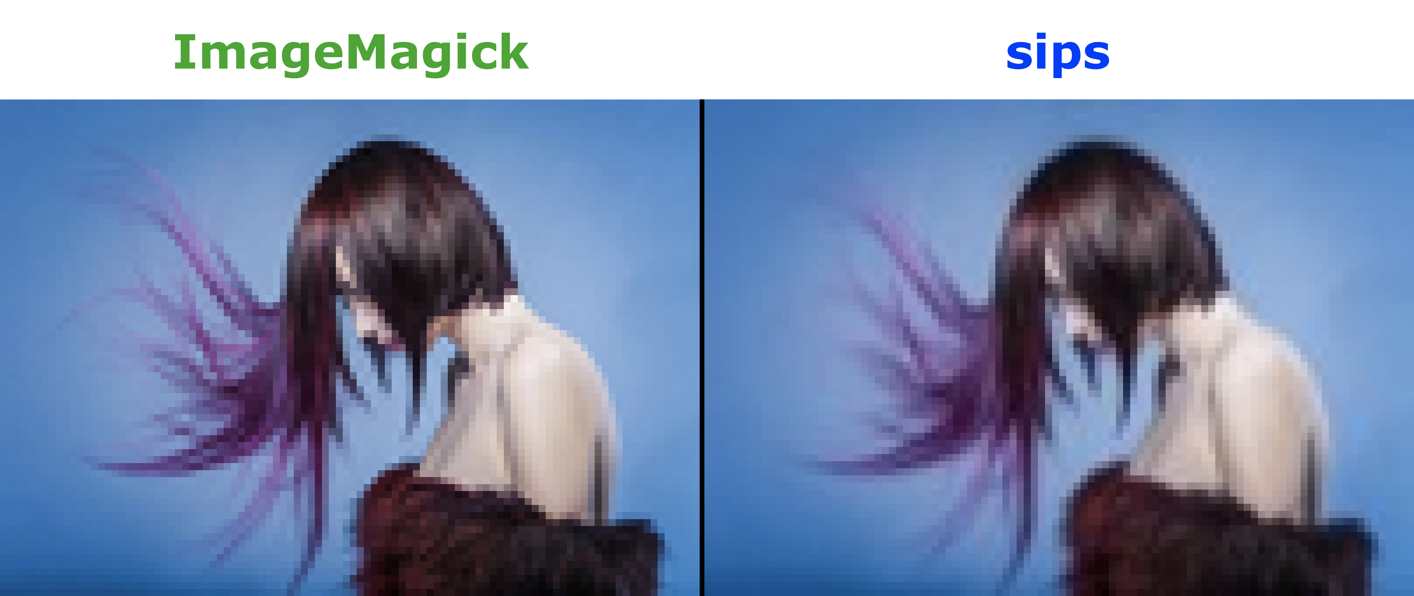 ImageMagick vs sips