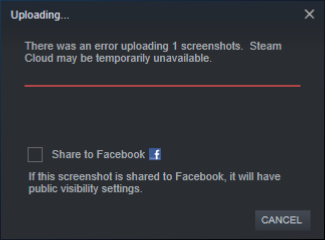 Steam Screenshot Uploader error