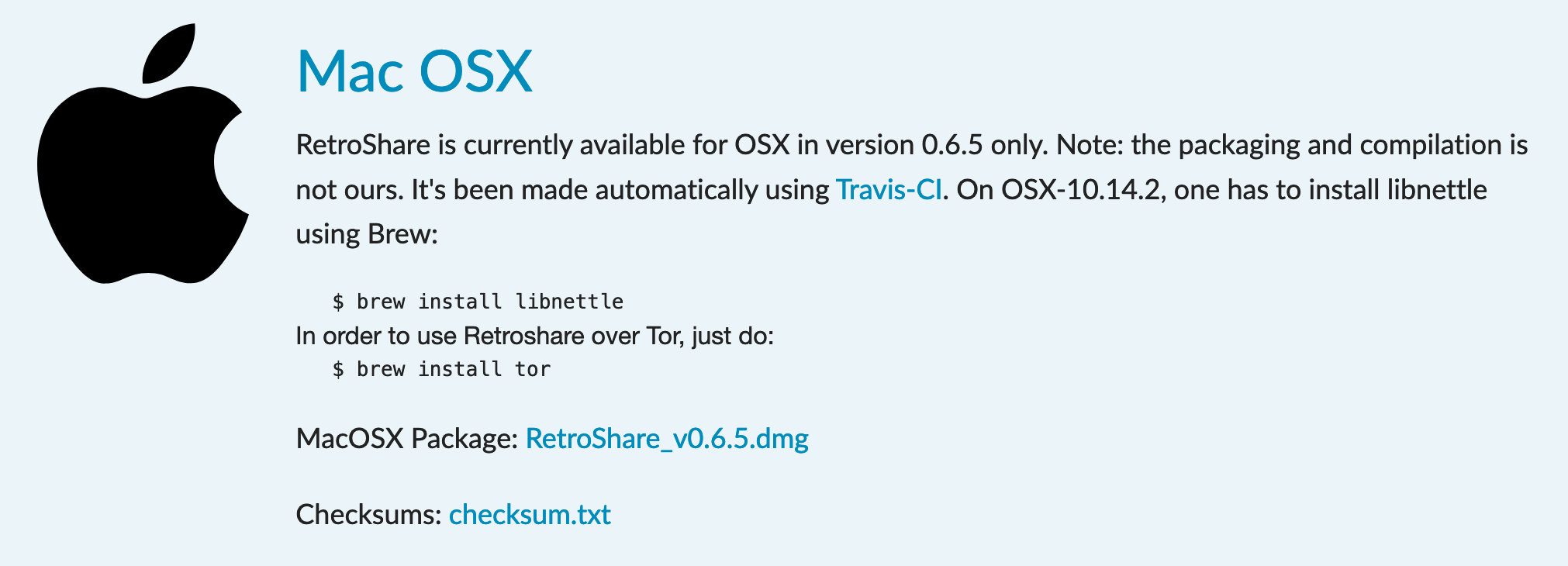 RetroShare download Mac OS