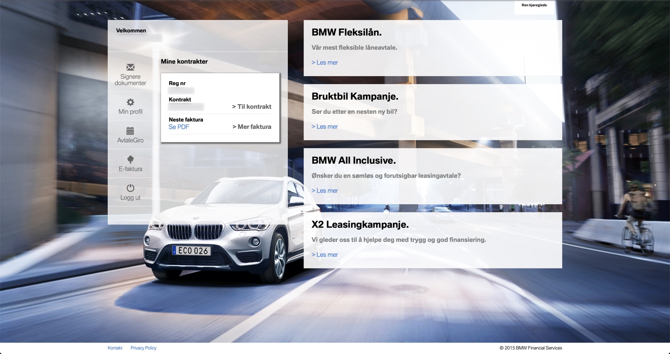 BMW Financial Services website