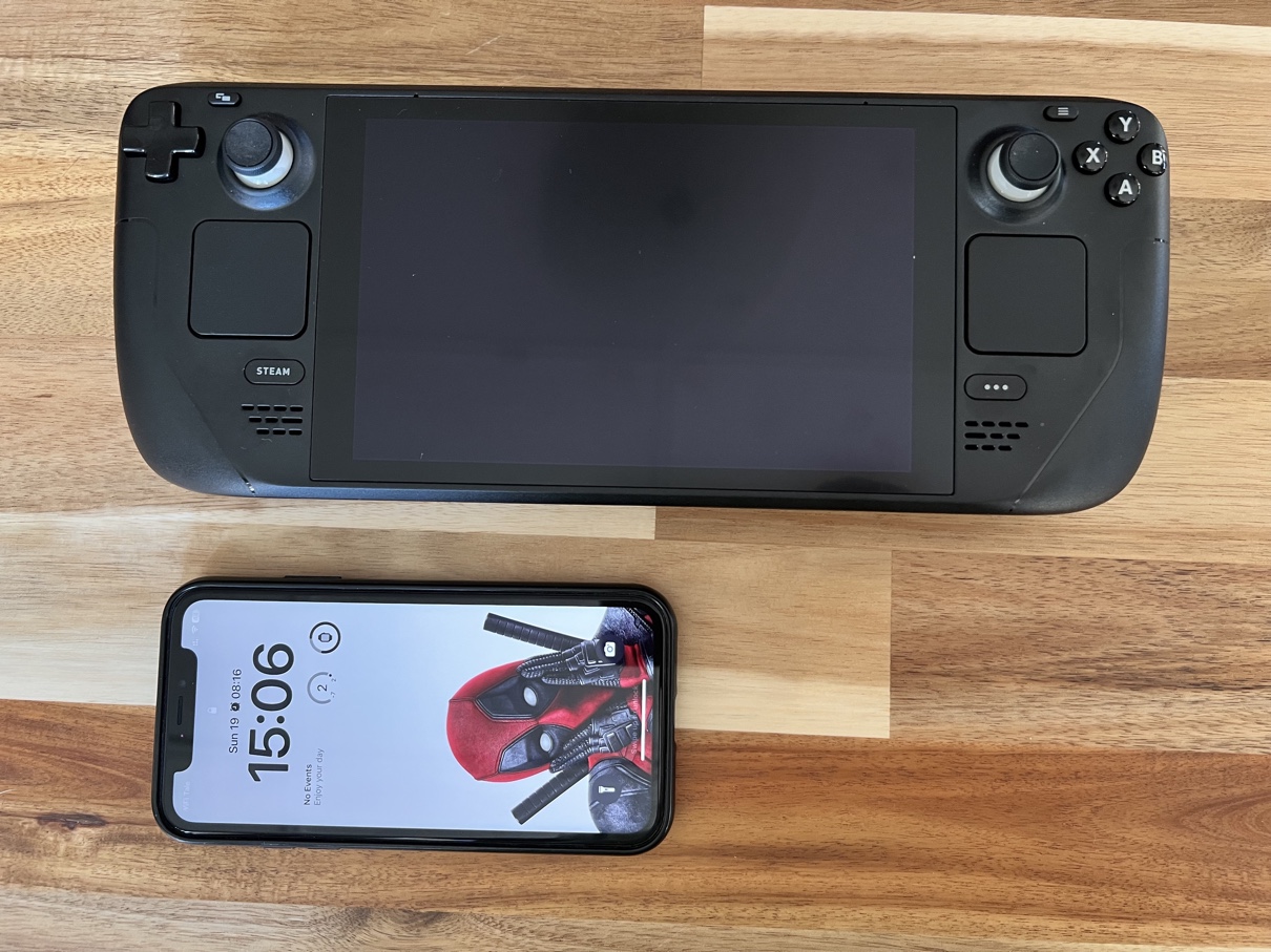 Steam Deck and iPhone XR