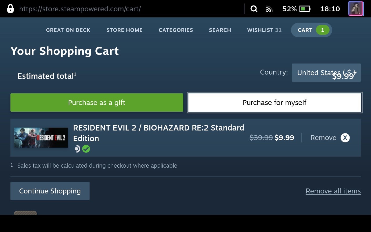 Steam Deck, web-based GUI, price overlaps country