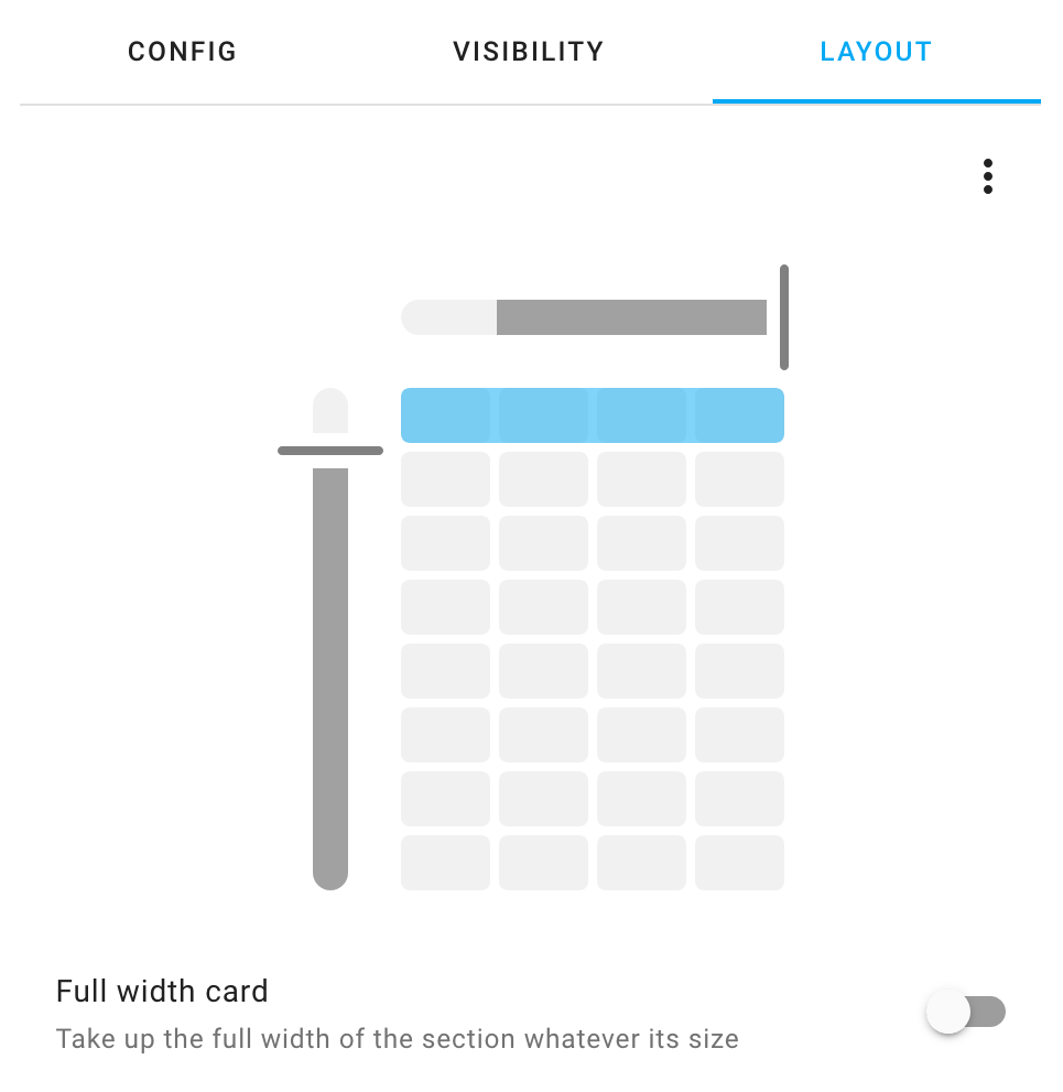 Home Assistant, sections layout