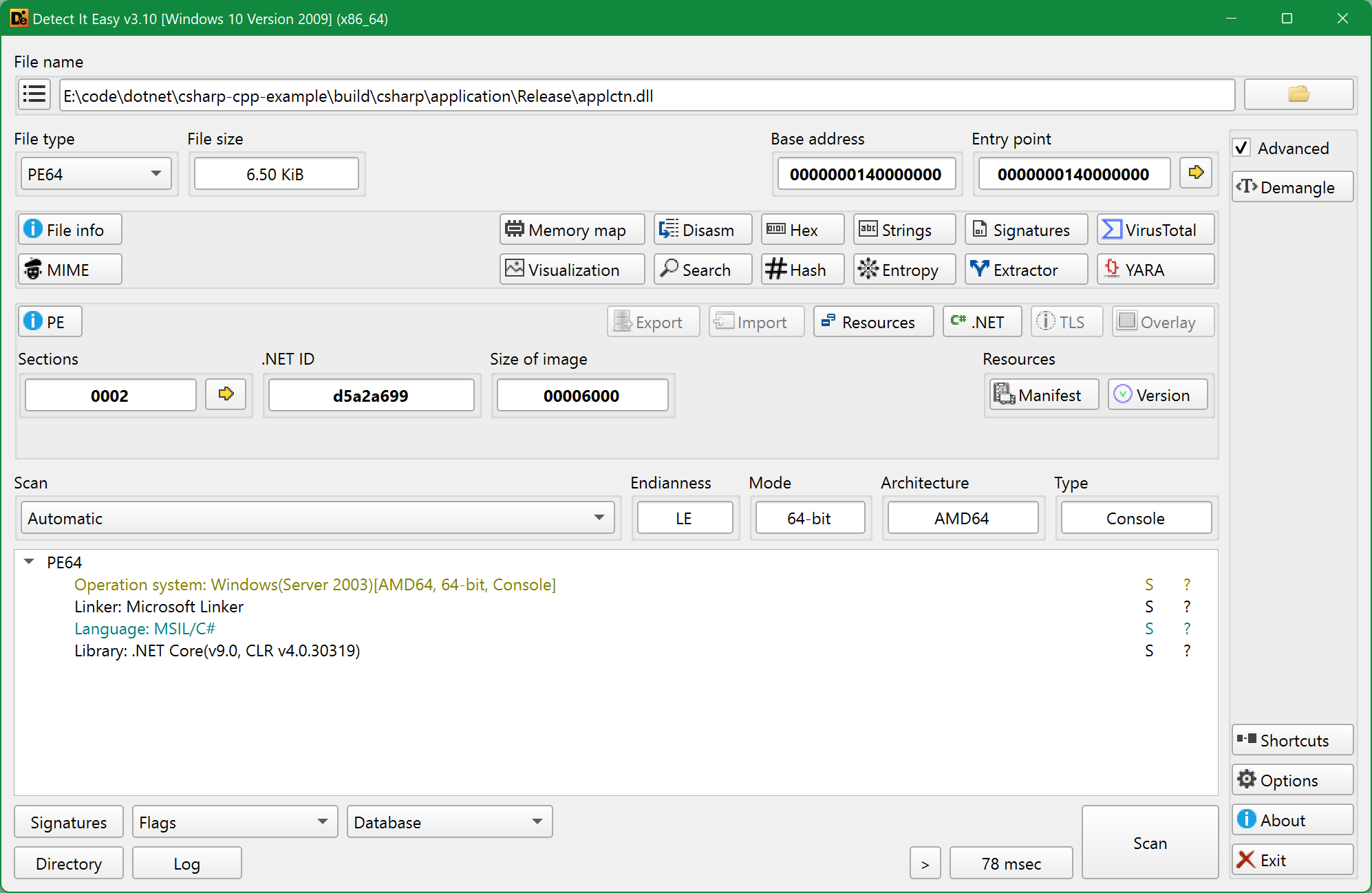 Detect It Easy, applctn.dll